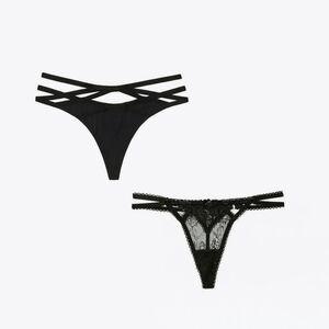 Adore Me Black 3-panty Bundle #1 - NWT - L